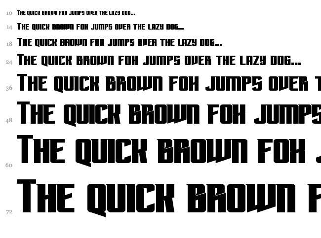 Subspace font waterfall